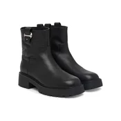 Calvin Klein Škornji Chunky Ankle Boot Lth Hdw HW0HW03202 Črna