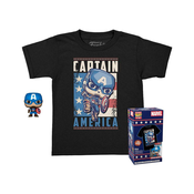 Funko Pocket Pop! & Tee (Child): Marvel - Captain America Vinyl Figura & T-Shirt (XL)