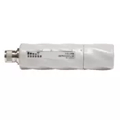 MikroTik  GrooveA 52 ac with Nmale connector, 720MHz CPU, 64MB RAM, 1xGigabit LAN, 1xbuilt-in high power 2.4/5GHz 802.11a/b/g/n/ac wireless, RouterOS L4, plastic case, mounting loops, PoE, PSU, Omn (RBGrooveGA-52HPacn)