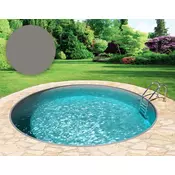 BWT Bazen folija okrugla O 450 x 120 cm - siva - Debljina 0,8 mm / s ovjesnim rubom P1