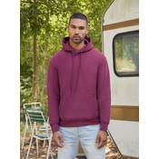 Burgundy Mens Hooded Sweat Fruit of the Loom
