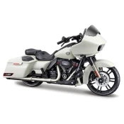 Maisto - HD - Motorno kolo - 2018 CVO Road Glide, sivo-bela, škatla z lističi, 1:18