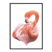 shumee PLAKAT V OKVIRJU 43x33 cm Flamingo P1233