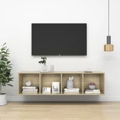 Zidni TV ormaric boja hrasta 37x37x142,5 cm konstruirano drvo