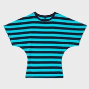 Cropp - Prugasta bluza - tirkizno