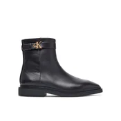 Calvin Klein Škornji Square Ankle Boot Lth Mg Hdw HW0HW03186 Temno rjava
