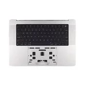 Gornji okvir tipkovnice za MacBook Pro 16, A3403 (2024), s US tipkovnicom i baterijom, Silver, 661-42824, Genuine Apple