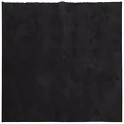 Vidaxl Preproga HUARTE kratka vlakna mehka in pralna črna 120x120 cm