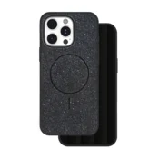 Silikonski ovitek Glitter z MagSafe za iPhone 17 Pro - črn