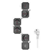 Logilink fleksibilni produžni kabl 4 mesta, 2 USB, 1.5m