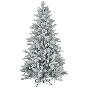 Homestar Božično drevo 180 cm, zasneženo, negorljivo, kovinska podlaga, upogljive veje, zeleno