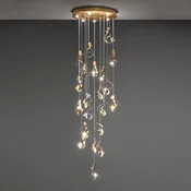 Knikerboker Curve LED viseča luč, 20fl, zlata - Dnevna soba/jedilnica - Sodobni - zlato - Kovina