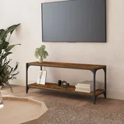 TV ormaric boja hrasta 100x33x41 cm konstruirano drvo i celik