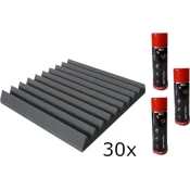Mega Acoustic PA-PMK7-DG-5050 SET 2 Dark Grey Absorpcijska pena
