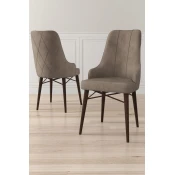 Hanah Home Set stolica Neta, 46x95x42 cm, 4 komada, Braon-smede