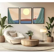 WALLXPERT Dekorativna uramljena MDF slika (3 komada) Mp3 00103 50 x 70