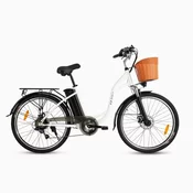 DYU C6 26-palčno mestno električno kolo, belo