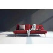 Kavč SPLITBACK SOFA BED s temno stileto lesenimi nogicami-Temno siva