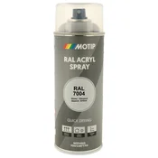 Industrijski akrilni lak sprej RAL HG 400ml Motip - RAL 7004 signalno siva