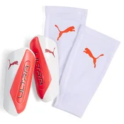 PUMA ULTRA Twist Football Sleeve Shinguards, Accessories, White/Ultra Red, S