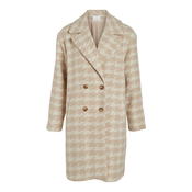 Womens cream-beige patterned coat VILA Vilunes - Women