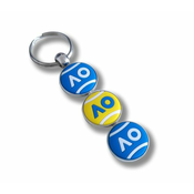 Privjesak za kljuceve Australian Open Keyring Three Spining Tennis Ball - multicolor