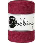 Bobbiny 3PLY Macrame Rope 1,5 mm Wine Red Vrvica