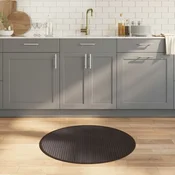 Okrugli tepih tamnosmedi 80 cm bambus