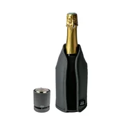 Set of champagne stopper and cooling sleeve, Bubbles - Peugeot