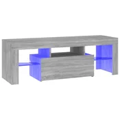 Vidaxl TV omarica z LED lučkami siva sonoma 120x35x40 cm
