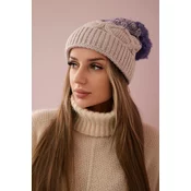 Kesi Cap with fleece Alice K248 beige+violet