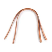 Usnjena torba ročaj širine 1,5 cm dolžine 45 cm - rjava konjak (2 kosa)
