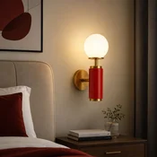 Opviq zidna lampa Moira-20201-F, 1 × E27, crvena