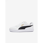 White Mens Leather Sneakers Puma Caven 2.0