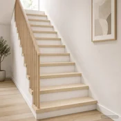 vidaXL Stopnice 4 kos 120 x 30 x 2 cm Bela Masivno hrastovo les