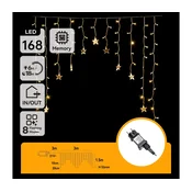 Aigostar - LED spoljni niz 168xLED 3x1,5m IP44 topla bela zvezde