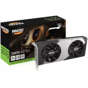 INNO3D GeForce RTX 5070 Twin X2 OC 12GB GDDR7 grafična kartica, PCIe 5.0, 1xHDMI 2.1b, 3xDisplayPort 2.1b - N50702-12D7X-195064N