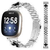 INF Zamenjava/Kompatibilen del – Clover nerjaveče jeklo pašček za Fitbit Versa 4/Versa 3/Sense 2, (5000130019)
