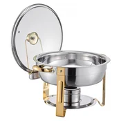 VEVOR Set za postrežbo Chafing Dish Buffet 5 qt 4-delni zlata barva