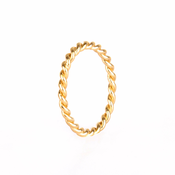 Memoire Twisted prstan - Yellow Gold Plated