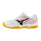 Otroška obutev za tenis Mizuno Break Shot 5 Jr. Clay White/Calypso Coral/Citrus EUR 38
