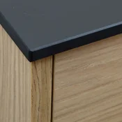 shumee Kopalniški pult iz HPL za omarico 100 cm 100,5 x 46,5 cm črne mat barve (0190AF)