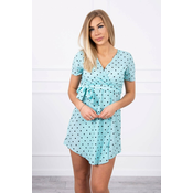 Mint polka dot dress