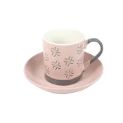 PORCELAN SET ZA KAFU 130ml 6/1 (HAND/ROZE) RXG-N241079B