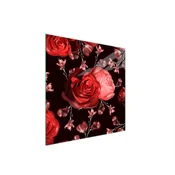 shumee STEKLENA ZAŠČITNA PLOŠČA ZA ŠTEDILNIK 50x52 ROSES
