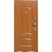 O.K. Doors Zunanja vhodna kovinska vrata RA40 zlati hrast 90 leva