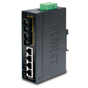 PLANET IP30 Slim Type 4-Port Industrial Ethernet switch + 2-Port 100Base-FX(SC) (-40 - 75 C) (ISW-621T)