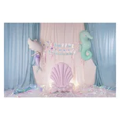 PartyDeco Folija balon z motivom morskega konjička, 110 x 63 cm
