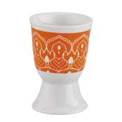 shumee Skodelica za jajca Cilio Amici, porcelan, premer 5 x 7 cm, oranžna mandala