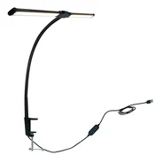 Northix LED namizna svetilka s sponko, 61 cm, dvojna glava, USB, zatemnljiva